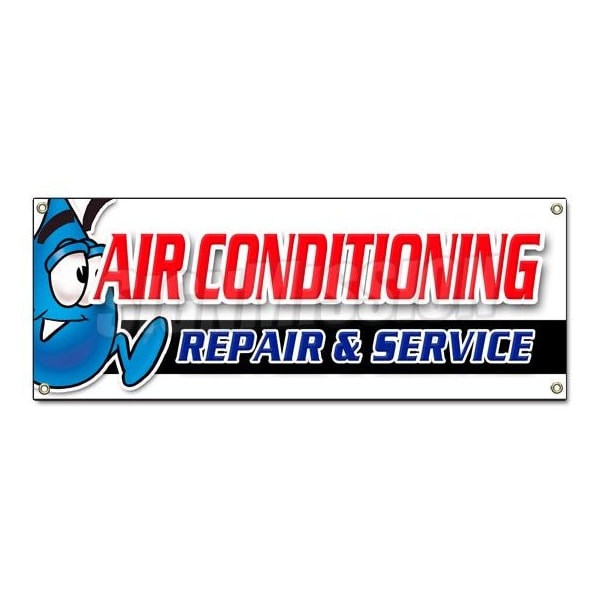 Signmission AC REPAIR & SERVICE BANNER SIGN hvac air conditioning estimates finance B-Ac Repair & Service - main